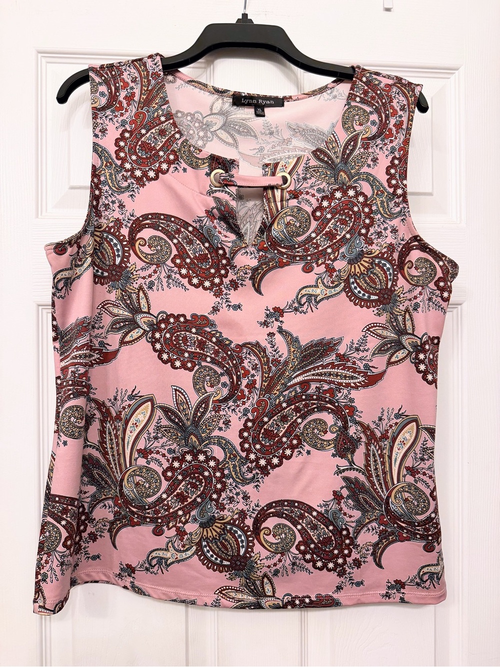 Lynn Ryan, Pink Paisley Sleeveless Top